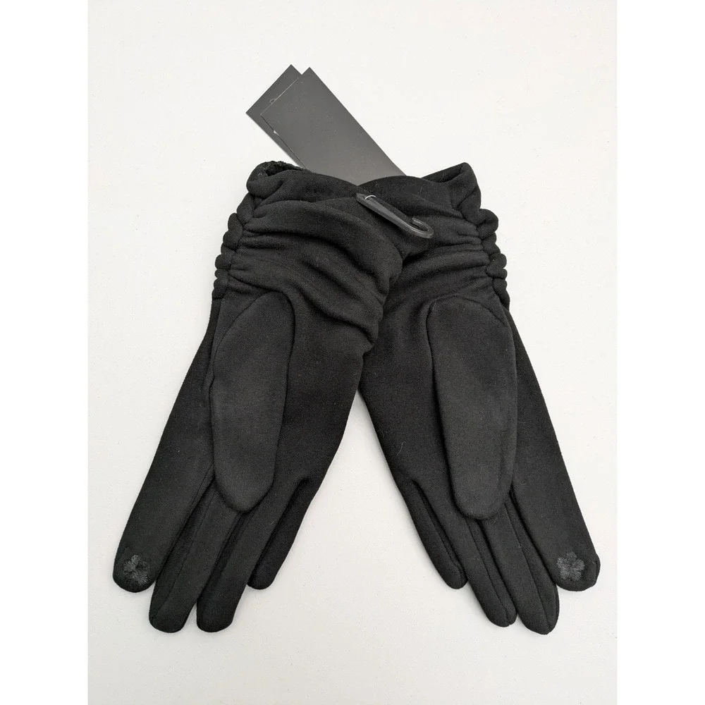 Marcus‎ Adler Ruched Touchscreen Gloves Womens Size One Size Black NWT